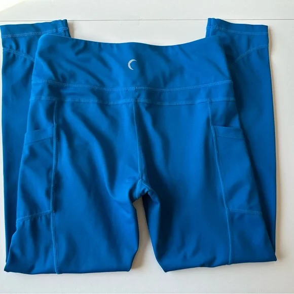 Zyia women’s bright blue 7/8 length leggings with side pockets size 6-8 - Picture 8 of 8